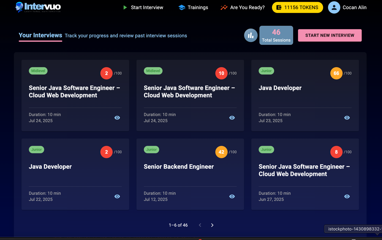 AI interview technology visualization showing conversation flow and feedback analysis